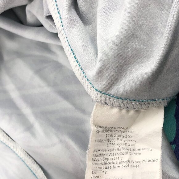 Prana Blue/Green Pattern Workout Dress | Padded Bra Attached - Picture 2 of 6